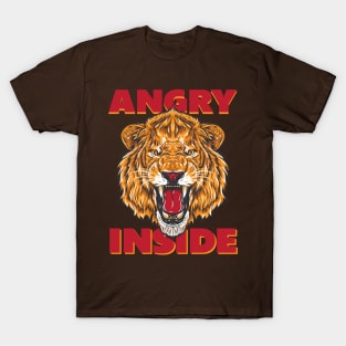 Angry Lion Inside Design T-Shirt